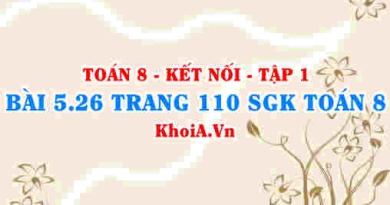 Bài 5.27 trang 110 SGK Toán 8 tập 1 Kết nối tri thức